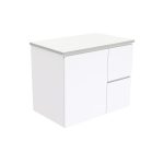FIENZA 75F FINGERPULL WALL HUNG CABINET ONLY 750 LEFT/RIGHT HAND DRAWERS GLOSS WHITE