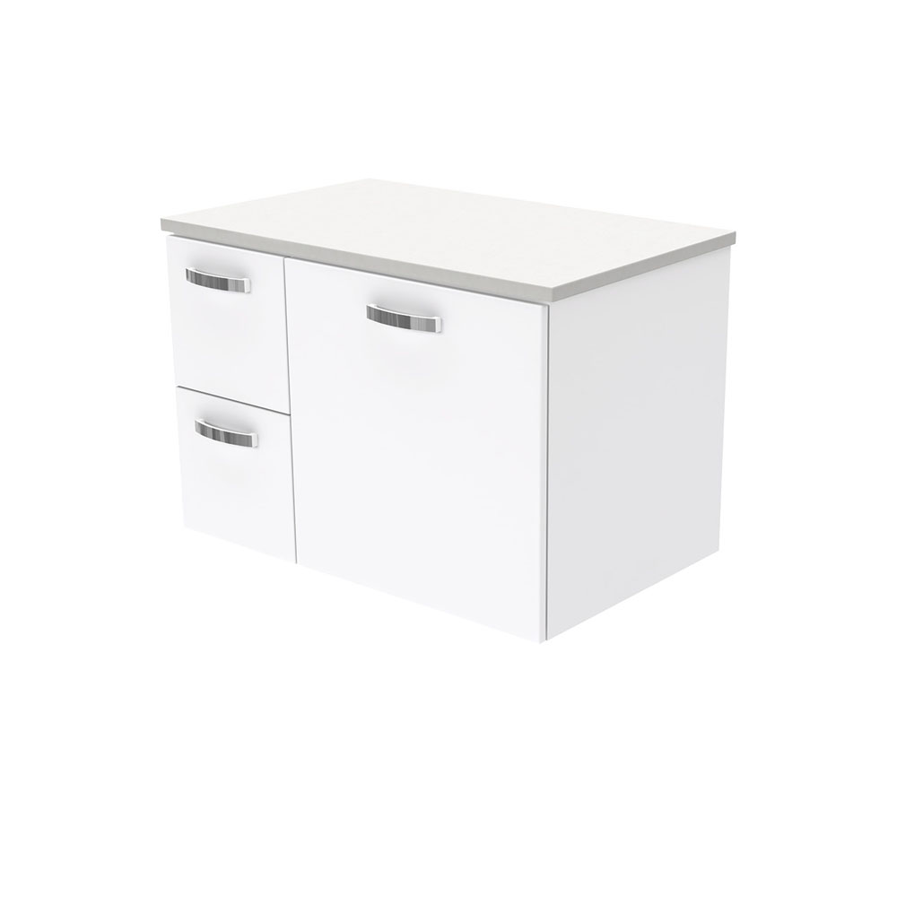 FIENZA 75J UNICAB WALL HUNG CABINET 750 LEFT/RIGHT HAND DRAWERS GLOSS WHITE
