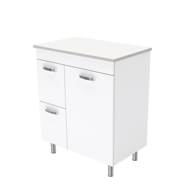 FIENZA 75NLW UNICAB CABINET ON LEGS 750 LEFT/RIGHT HAND DRAWERS GLOSS WHITE