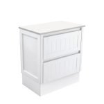 FIENZA 75TK HAMPTON CABINET ON KICKBOARD 750 SATIN WHITE