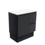 FIENZA 75ZBK FINGERPULL CABINET ON KICKBOARD 750 LEFT/RIGHT HAND DRAWERS SATIN BLACK