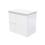 FIENZA 75Z FINGERPULL WALL HUNG CABINET 750 LEFT/RIGHT HAND DRAWERS SATIN WHITE