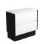 FIENZA 90BWBK AMATO CABINET ON KICKBOARD 900 SATIN WHITE WITH SATIN BLACK PANELS
