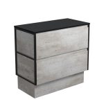 FIENZA 90BXFK AMATO CABINET ON KICKBOARD 900 INDUSTRIAL WITH MATTE BLACK FRAMES