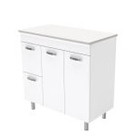 FIENZA 90NLW UNICAB CABINET ON LEGS 900 LEFT/RIGHT HAND DRAWERS GLOSS WHITE