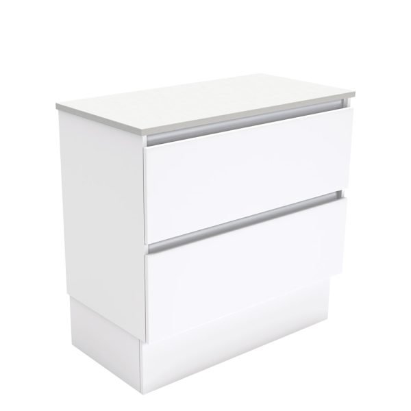 FIENZA 90QK QUEST CABINET ON KICKBOARD 900 GLOSS WHITE