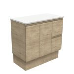 FIENZA 90SK EDGE CABINET ON KICKBOARD 900 LEFT/RIGHT HAND DRAWERS SCANDI OAK