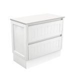 FIENZA 90TK HAMPTON CABINET ON KICKBOARD 900 SATIN WHITE