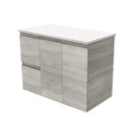 FIENZA 90X EDGE WALL HUNG CABINET ONLY 900 LEFT/RIGHT HAND DRAWERS INDUSTRIAL
