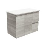 FIENZA 90X EDGE WALL HUNG CABINET ONLY 900 LEFT/RIGHT HAND DRAWERS INDUSTRIAL