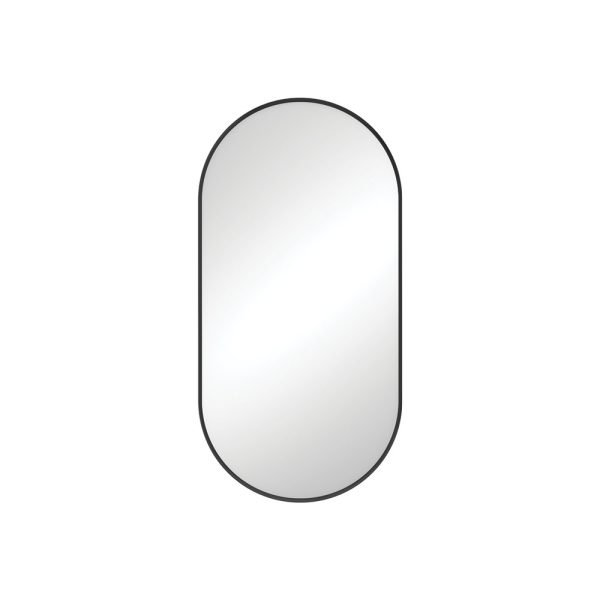 FIENZA FMP4590B EMPIRE FRAMED MIRROR OVAL 450 X 900MM MATTE BLACK