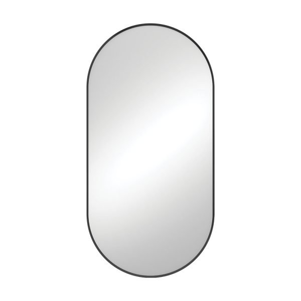 FIENZA FMP60120B EMPIRE FRAMED MIRROR OVAL 600 X 1200MM MATTE BLACK