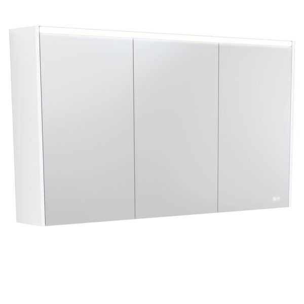 FIENZA PSC1200MW-LED MIRROR CABINET LED 1200 WITH SIDE PANELS SATIN WHITE