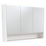 FIENZA PSC1200SMW-LED MIRROR CABINET LED 1200 WITH DISPLAY SHELF SATIN WHITE