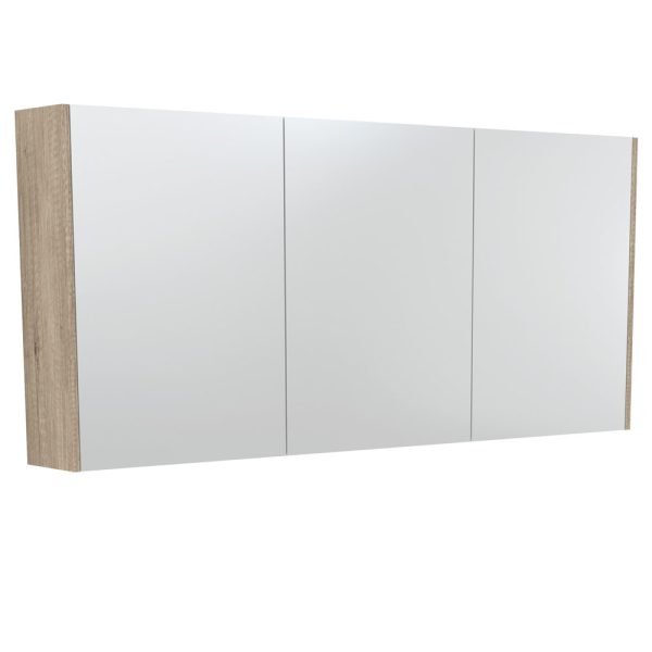 FIENZA PSC1500S MIRROR CABINET 1500 WITH SIDE PANELS SCANDI OAK