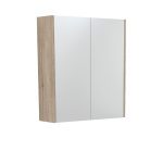 FIENZA PSC600S MIRROR CABINET 600 WITH SIDE PANELS SCANDI OAK