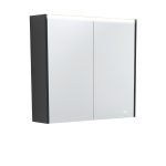 FIENZA PSC750B-LED MIRROR CABINET LED 750 WITH SIDE PANELS SATIN BLACK