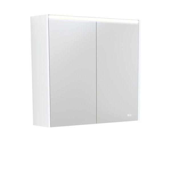 FIENZA PSC750MW-LED MIRROR CABINET LED 750 WITH SIDE PANELS SATIN WHITE