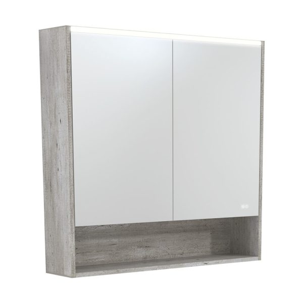 FIENZA PSC900SX-LED MIRROR CABINET LED 900 WITH DISPLAY SHELF INDUSTRIAL