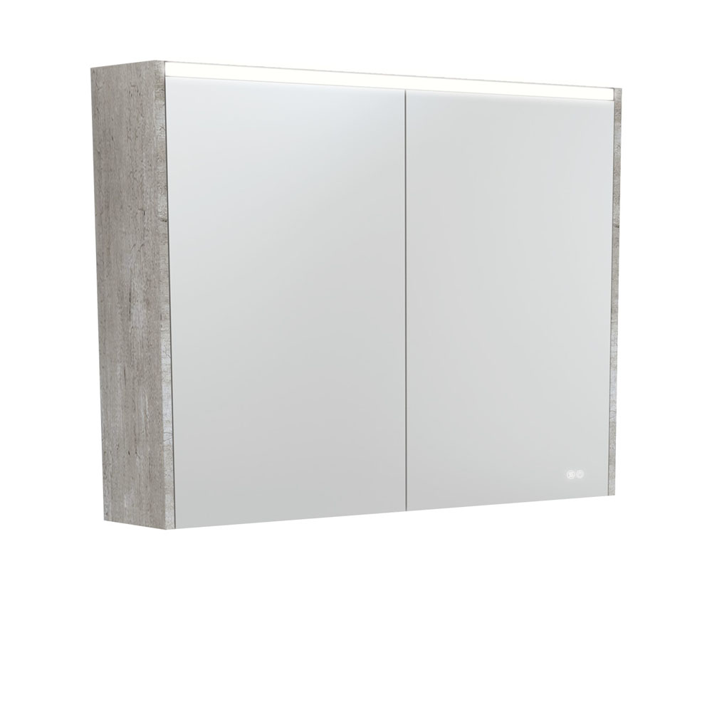 FIENZA PSC900X-LED MIRROR CABINET LED 900 WITH SIDE PANELS INDUSTRIAL