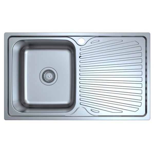 ACL P008048-2LHB OTUS SINGLE KITCHEN SINK WITH SINGLE DRAINER LEFT HAND BOWL STAINLESS STEEL