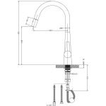 ACL PC1017SB OTUS LUX PULL OUT SINK MIXER CHROME