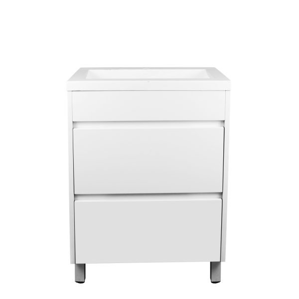 POSEIDON MW6046LG QUBIST MDF FLOOR STANDING VANITY 590*830*460 CABINET ONLY MATTE WHITE