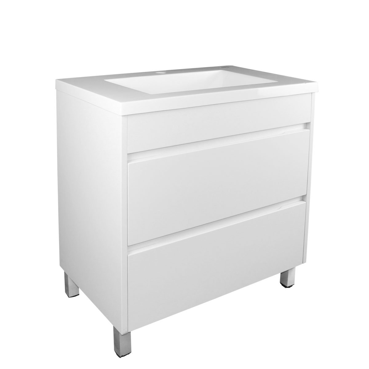 POSEIDON MW7546LG QUBIST MDF FLOOR STANDING VANITY 740*830*460MM CABINET ONLY MATTE WHITE