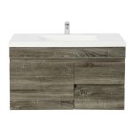 POSEIDON B74RW-DG BERGE MDF WALL HUNG VANITY RIGHT SIDE DRAWERS 740*500*450MM DARK GREY