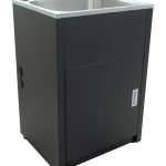 POSEIDON SLT600-B 46 LITRES STAINLESS LAUNDRY TUB 600*500*925MM MATTE BLACK