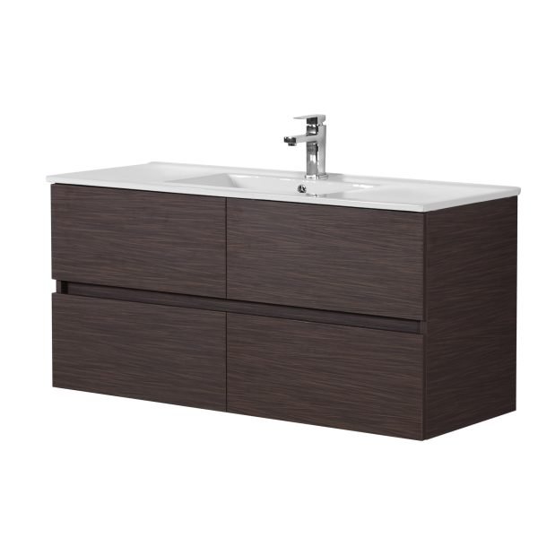 POSEIDON WAL1500-WH STELLA WALL HUNG VANITY 1500*560*460MM CABINET ONLY WALNUT