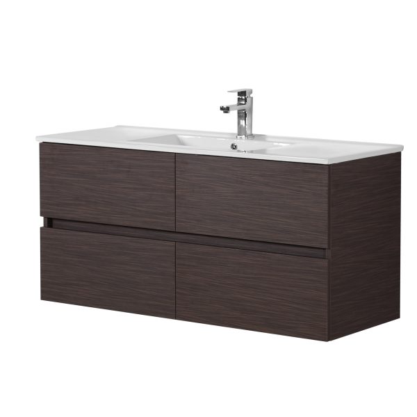 POSEIDON WAL1200-WH STELLA WALL HUNG VANITY 1200*560*460MM CABINET ONLY FOR SINGLE BOWL WALNUT