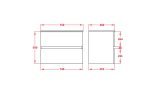 POSEIDON WAL750-WH STELLA WALL HUNG VANITY 750*560*460MM CABINET ONLY WALNUT