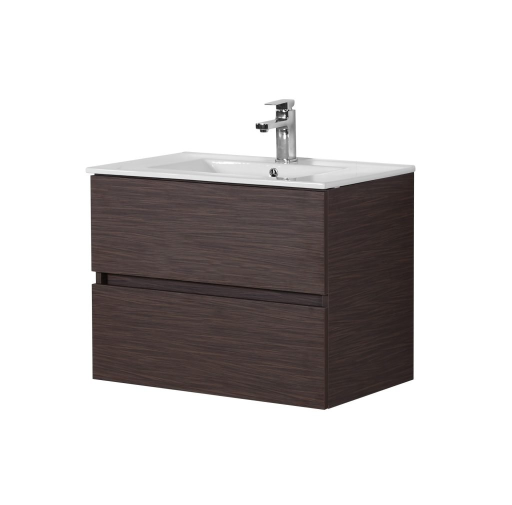 POSEIDON WAL750-WH STELLA WALL HUNG VANITY 750*560*460MM CABINET ONLY WALNUT