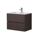 POSEIDON WAL750-WH STELLA WALL HUNG VANITY 750*560*460MM CABINET ONLY WALNUT