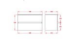 POSEIDON WAL900-WH STELLA WALL HUNG VANITY 900*560*460MM CABINET ONLY WALNUT