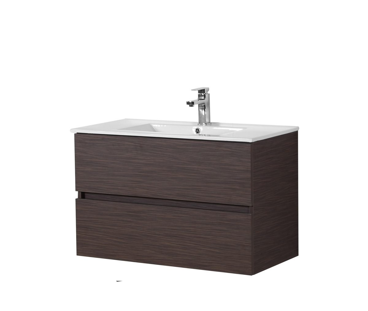 POSEIDON WAL900-WH STELLA WALL HUNG VANITY 900*560*460MM CABINET ONLY WALNUT