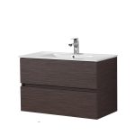 POSEIDON WAL900-WH STELLA WALL HUNG VANITY 900*560*460MM CABINET ONLY WALNUT