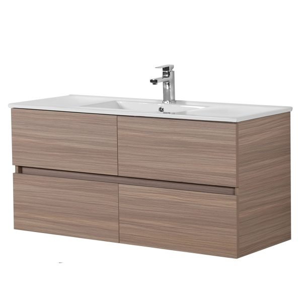 POSEIDON OAK1200-WH STELLA WALL HUNG VANITY 1200*560*460MM CABINET ONLY FOR SINGLE BOWL OAK