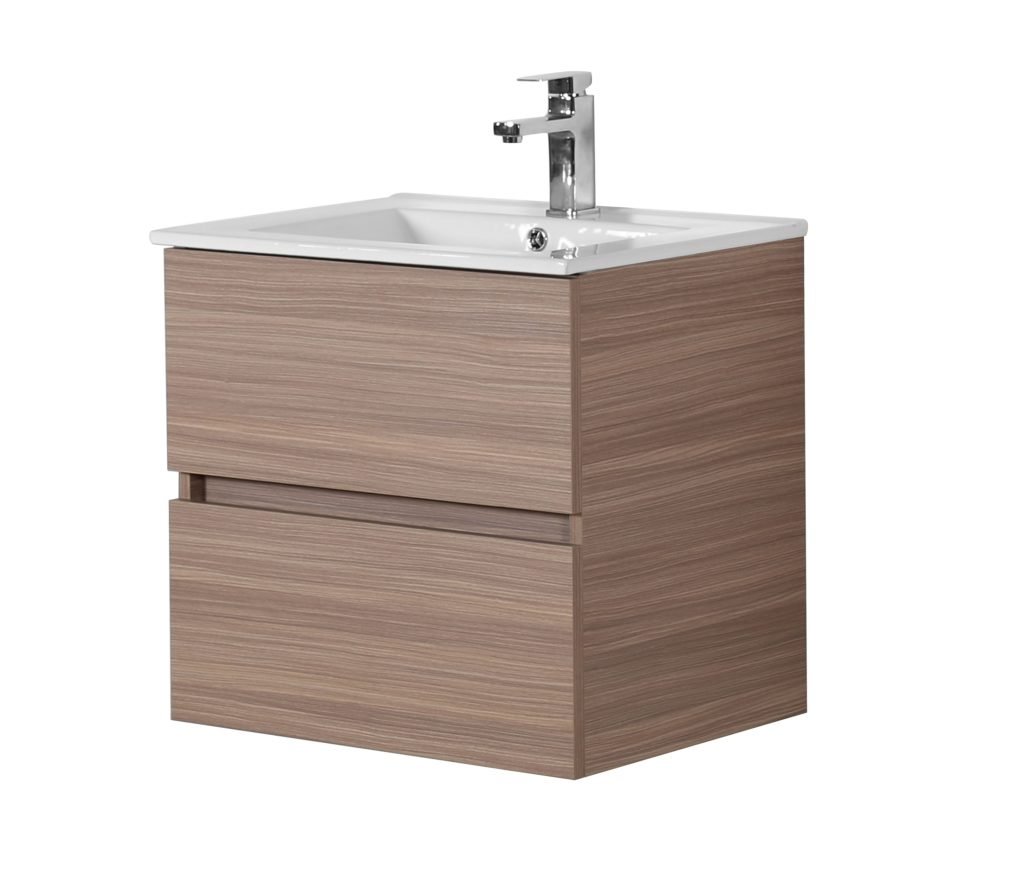 POSEIDON OAK600-WH STELLA WALL HUNG VANITY 600*560*460MM CABINET ONLY OAK