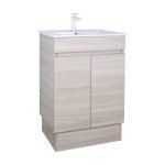 POSEIDON EV64L-OAK EVIE PVC FLOOR STANDING VANITY 600*860*460MM CABINET ONLY OAK