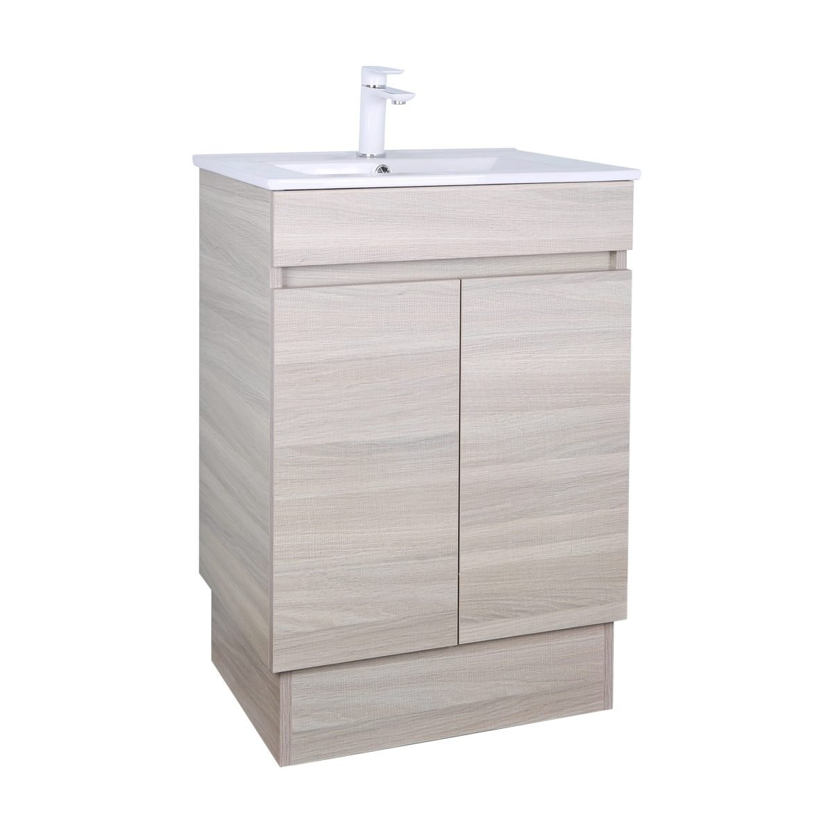 POSEIDON EV64L-OAK EVIE PVC FLOOR STANDING VANITY 600*860*460MM CABINET ONLY OAK