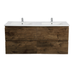 POSEIDON Q1246D-DO QUBIST MDF WALL HUNG VANITY FOUR DRAWERS 1200*550*460MM CABNET ONLY DARK OAK