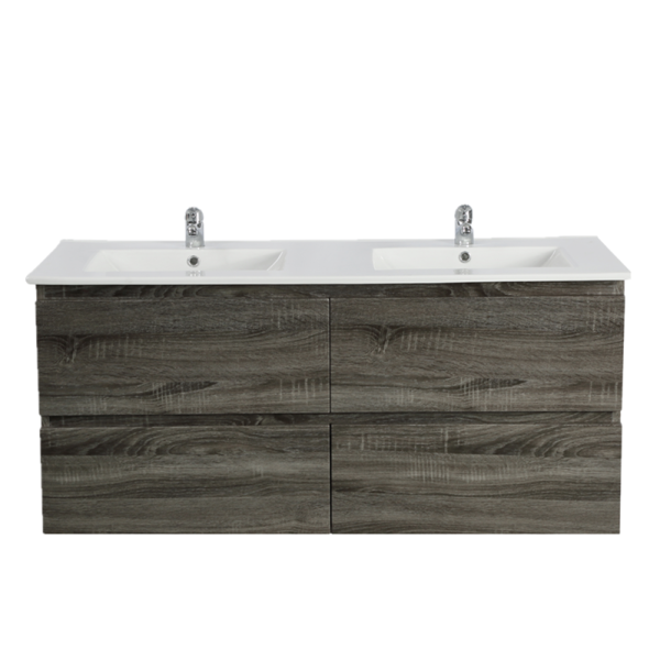 POSEIDON Q1246D-DG QUBIST MDF WALL HUNG VANITY FOUR DRAWERS 1200*550*460MM CABNET ONLY DARK GREY