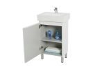 POSEIDON M53LG-CT SLIM PDF FLOOR STANDING VANITY 500*850*325MM CABINET WITH CERAMIC TOP GLOSS WHITE