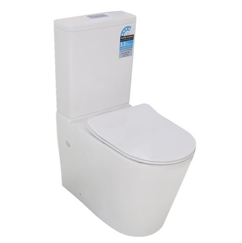 POSEIDON KDK022R AVIS RIMLESS TOILET SUITE 655*380*870MM GLOSS WHITE