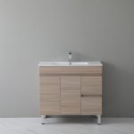 POSEIDON OAK900R-LG STELLA FLOOR STANDING VANITY RIGHT SIDE DRAWERS 900*860*460MM CABINET ONLY NATURAL OAK
