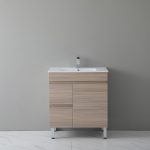 POSEIDON OAK750L-LG STELLA FLOOR STANDING VANITY LEFT SIDE DRAWERS 750*860*460MM CABINET ONLY NATURAL OAK