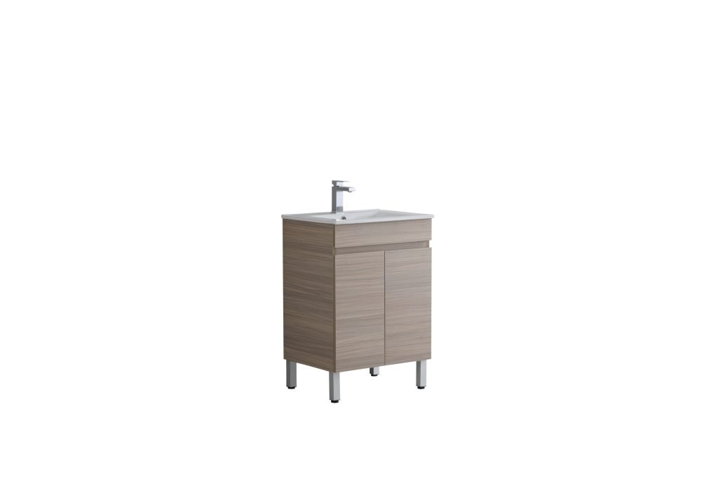 POSEIDON OAK600LG STELLA FLOOR STANDING VANITY 600*860*460MM CABINET ONLY NATURAL OAK