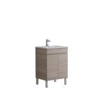 POSEIDON OAK600LG STELLA FLOOR STANDING VANITY 600*860*460MM CABINET ONLY NATURAL OAK